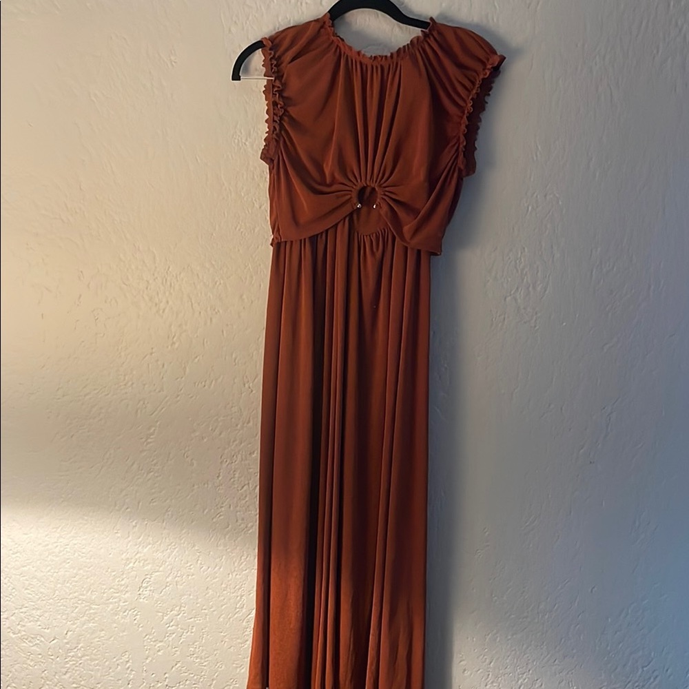 Elegant Rust Dress